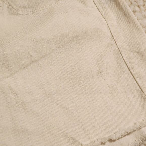 J crew raw hem slightly distressed white denim Jean shorts size 31 12 - Picture 3 of 10